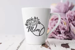 floral baseball mom svg