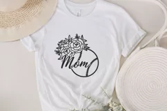 floral baseball mom svg