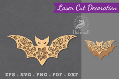 Floral Bat Laser Cut Decoration Product Image 1