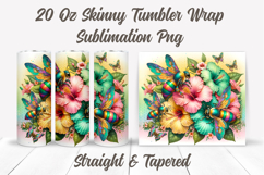 Bee Flowers Tumbler Wrap, Floral Tumbler, Bee Tumbler Wrap Product Image 2
