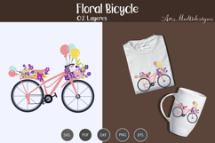 Floral Bicycle SVG Product Image 1