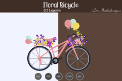 Floral Bicycle SVG Product Image 2