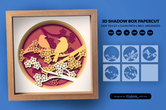 Floral Bird on Branches Layered Shadow Box Product Image 3