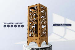 Floral Bird Lantern Laser Cut SVG Product Image 2