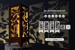 Floral Bird Lantern Laser Cut SVG Product Image 3