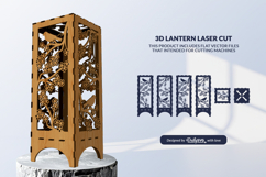 Floral Bird Lantern Laser Cut SVG Product Image 1