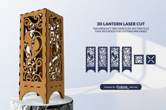 Floral Bird Lantern Laser Cut SVG Product Image 2