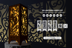 Floral Bird Lantern Laser Cut SVG Product Image 1
