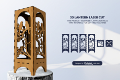 Floral Bird Lantern Laser Cut SVG Product Image 2