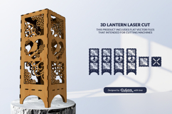 Floral Bird Lantern Laser Cut SVG Product Image 2