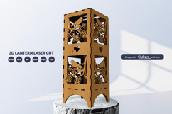Floral Bird Lantern Laser Cut SVG Product Image 3