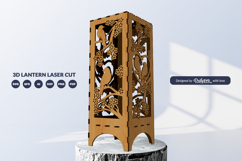 Floral Bird Lantern Laser Cut SVG Product Image 2