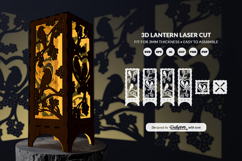 Floral Bird Lantern Laser Cut SVG Product Image 3