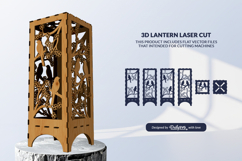 Floral Bird Lantern Laser Cut SVG Product Image 2