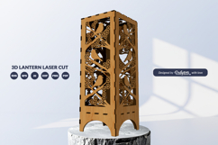 Floral Bird Lantern Laser Cut SVG Product Image 2