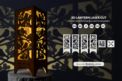 Floral Bird Lantern Laser Cut SVG Product Image 3