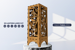 Floral Bird Lantern Laser Cut SVG Product Image 1