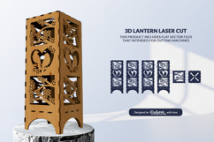 Floral Bird Lantern Laser Cut SVG Product Image 2
