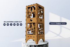 Floral Bird Lantern Laser Cut SVG Product Image 1
