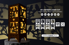 Floral Bird Lantern Laser Cut SVG Product Image 3