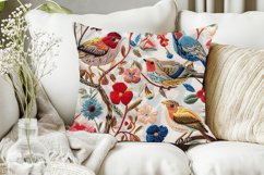 Floral Birds Embroidery Digital Paper Bundle Product Image 5