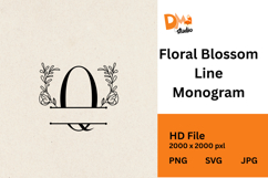 Floral Blossom Line Monogram Product Image 1
