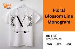 Floral Blossom Line Monogram Product Image 1
