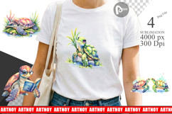 Floral Boho Sea Turtle Sublimation Product Image 1