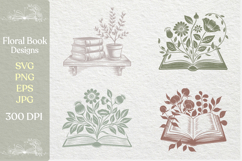 Floral Book SVG PNG Designs Product Image 1
