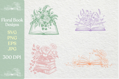 Floral Book SVG PNG Designs Product Image 1