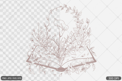 Floral Book SVG PNG Bundle Product Image 3