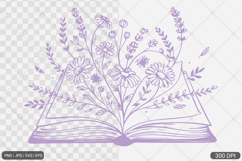 Floral Book SVG PNG Bundle Product Image 18