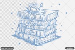 Floral Book PNG SVG | Book with Flowers Product Image 1