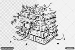 Floral Book SVG PNG Bundle Vol. 1 Product Image 28