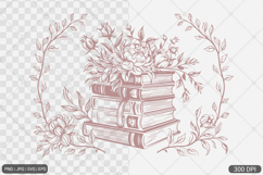 Floral Book PNG SVG | Book with Flowers Product Image 1