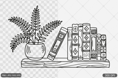 Floral Book SVG PNG | Book with Flowers Product Image 1