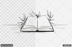 Floral Book SVG PNG | Book with Flowers Product Image 1