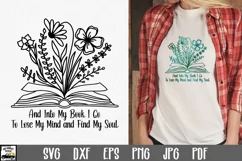 Floral Book SVG File | Into My Book I Go SVG Product Image 1