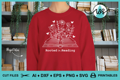 Floral Book SVG PNG Bundle Reading Book Quotes Sleeve Design Product Image 3