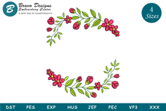 Floral Frame Wreath Embroidery Design Product Image 1