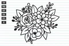 Flower Svg, Floral Bouquet Svg, Flower Plant Svg. Product Image 1