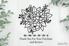 Flower Svg, Floral Bouquet Svg, Flower Plant Svg. Product Image 9
