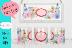 Custom mug floral template for sublimation Product Image 1