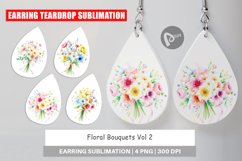 Earring Teardrop Floral Bouquets Product Image 1
