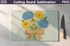 Floral Bow Cutting Board | Hydrangea Cutting Board Product Image 1
