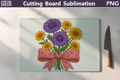 Floral Bow Cutting Board | Daisy Cutting Board Product Image 1