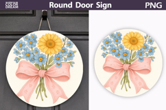 Daisy Round Sign | Wildflowers Sublimation Product Image 1