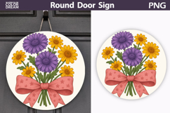 Daisy Round Sign | Wildflowers Sublimation Product Image 1