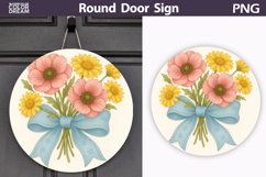Anemones Round Sign | Wildflowers Sublimation Product Image 1