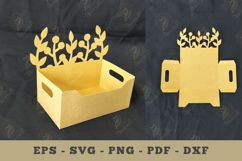Floral Box Display Papercut Craft Product Image 1